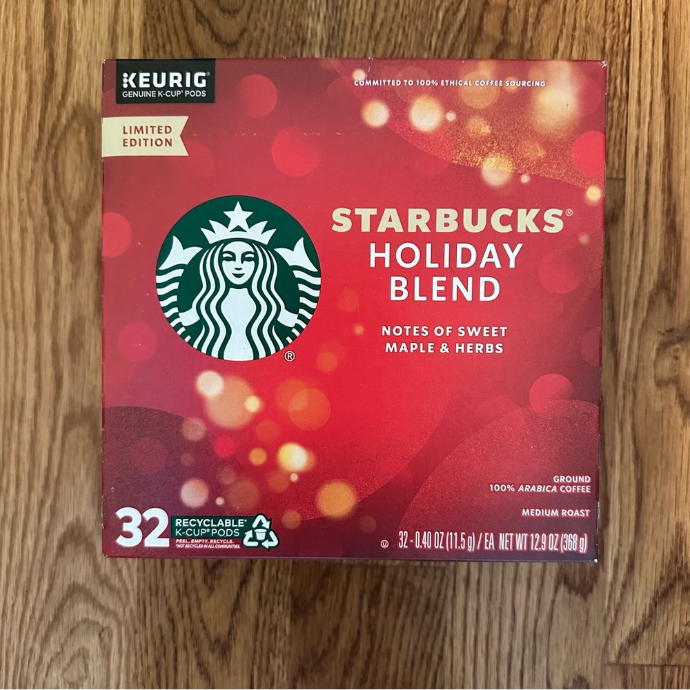 Starbucks Holiday Blend 32 K-Cup Pods Limited Edition